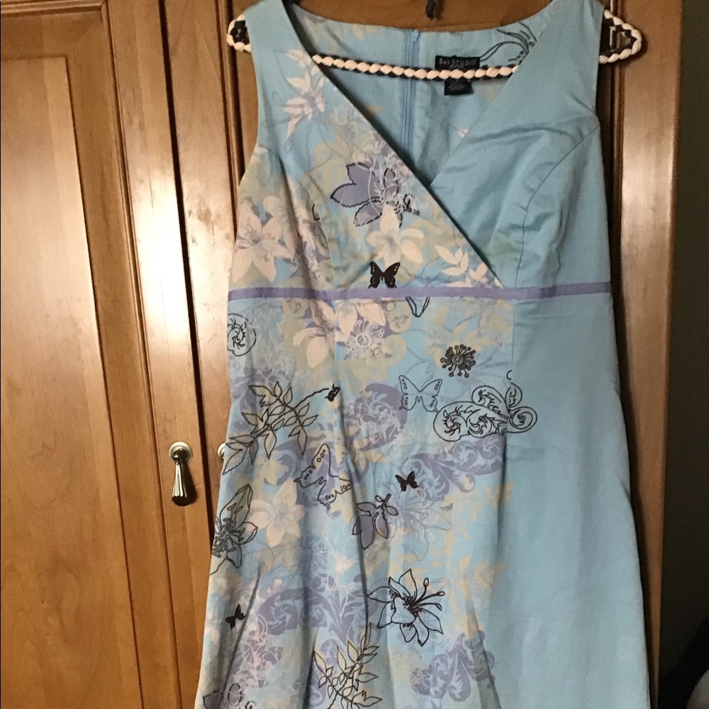 Cotton butterfly print dress